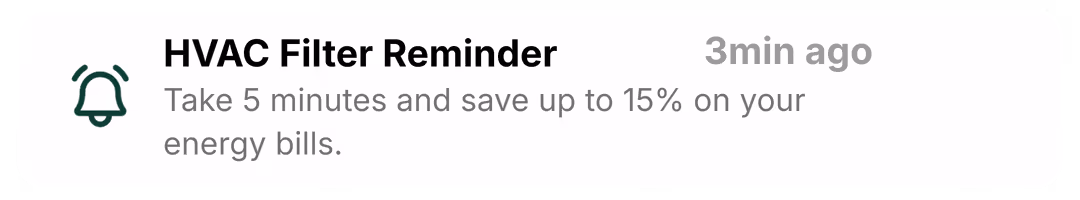 HouseFacts reminder: HVAC filter change due